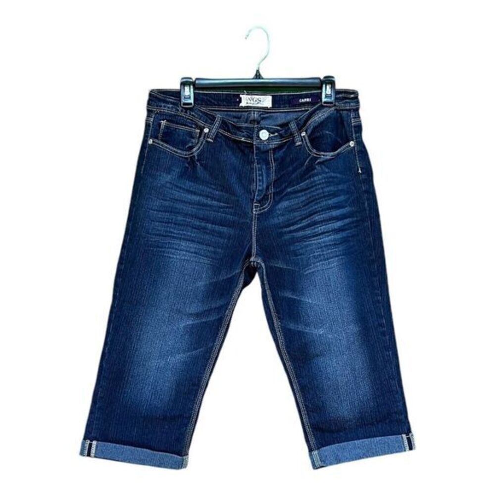 Women's Dark Blue Denim Capris